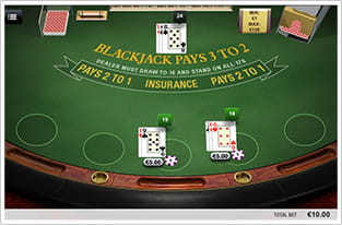 Blackjack online en un casino móvil