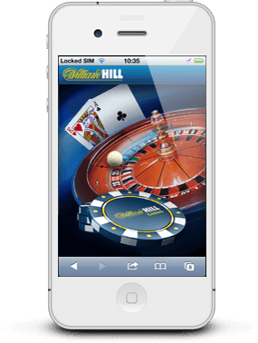 Teléfono iPhone con un casino online por dinero real en la pantalla