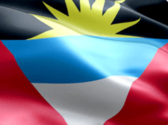 Bandera del país Antigua y Barbuda.